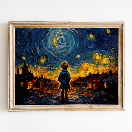 Oliver Twist As Van Gogh Starry Night