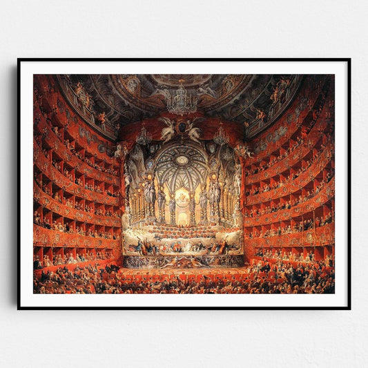 Musical Feast Given by the Cardinal de La Rochefoucauld in the Teatro Argentina in Rome (1735) by Giovanni Paolo Panini