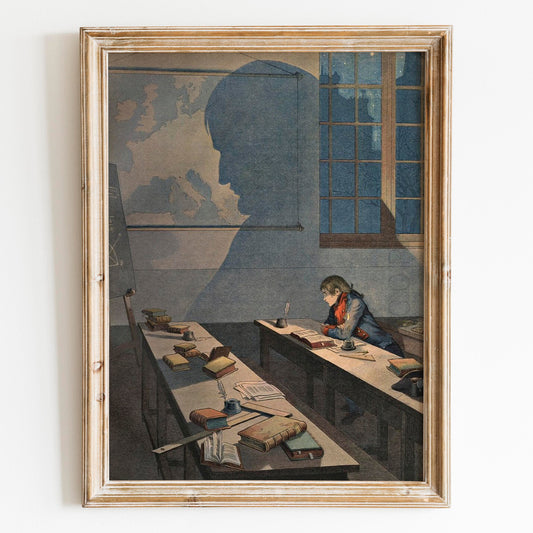 Young Napoleon Studying At The Military Academy