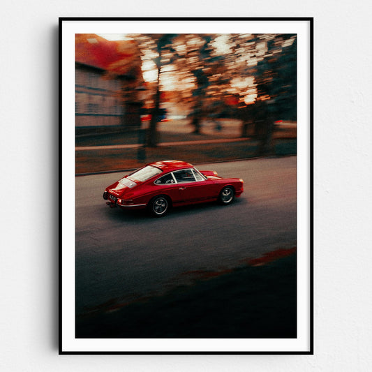 Old Red Porsche 911
