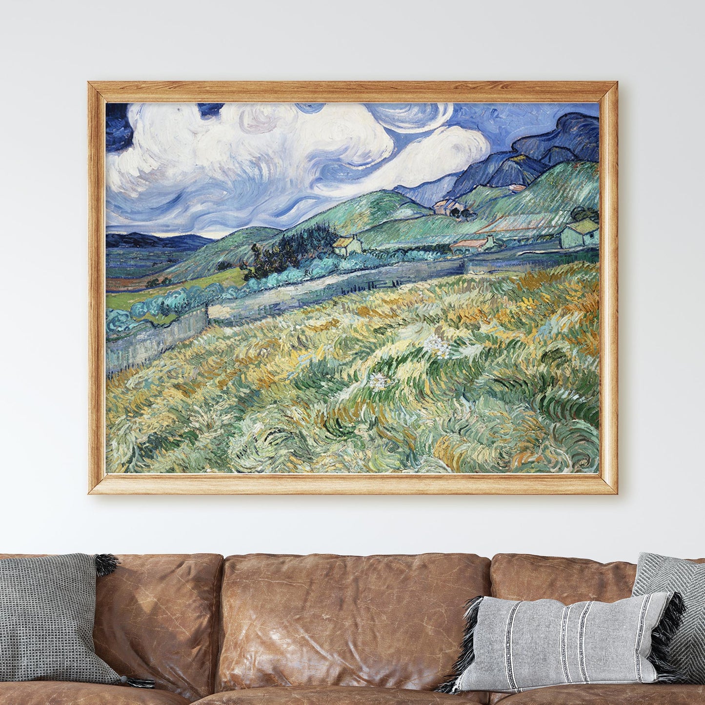 Landscape from Saint-Rémy (1889) by Van Gogh