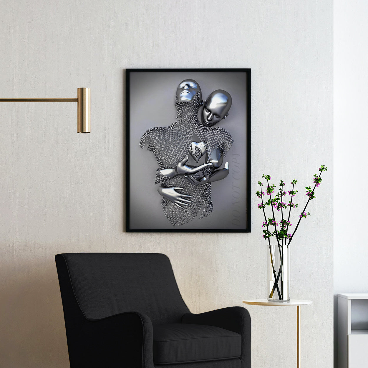 Metal 3D Abstract Love