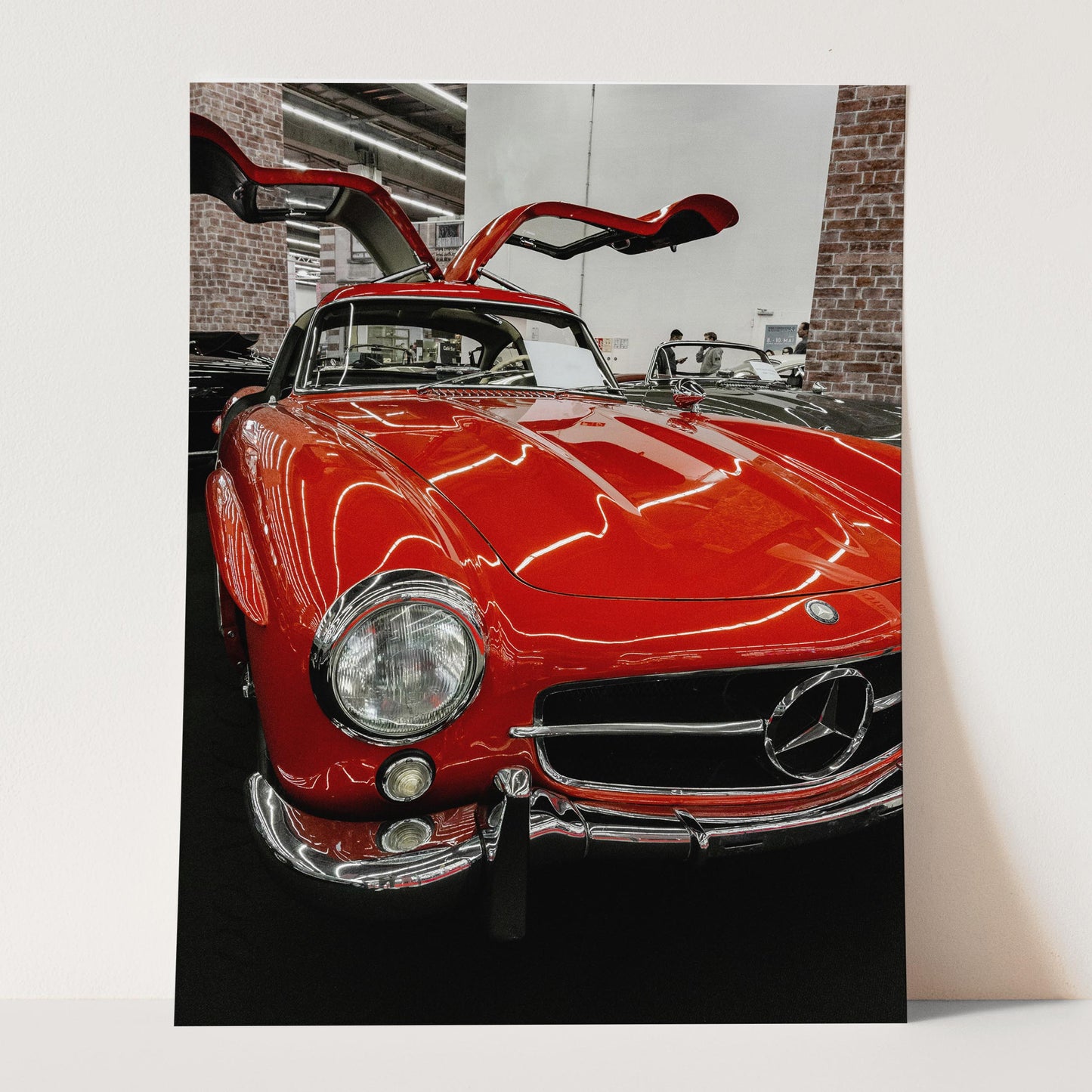 Red Mercedes Benz 300SL Winged Doors