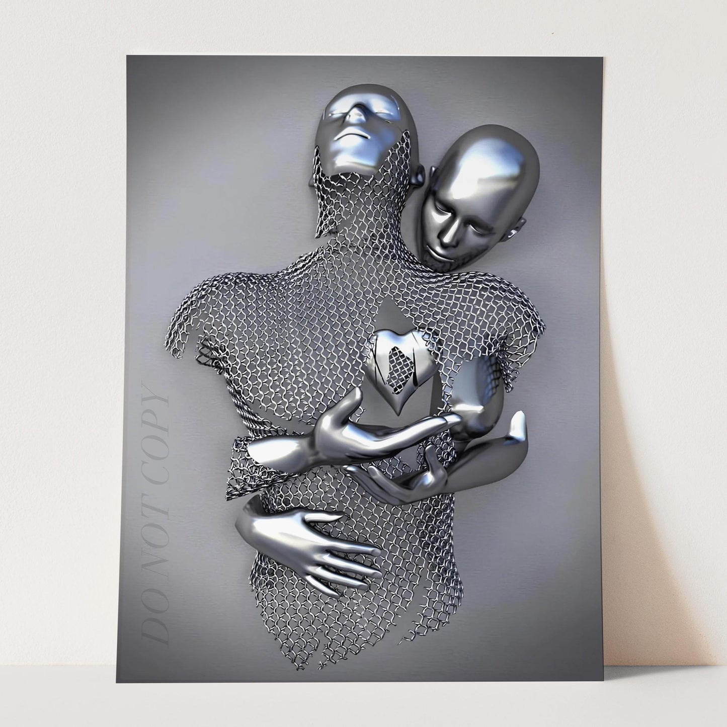 Metal 3D Abstract Love