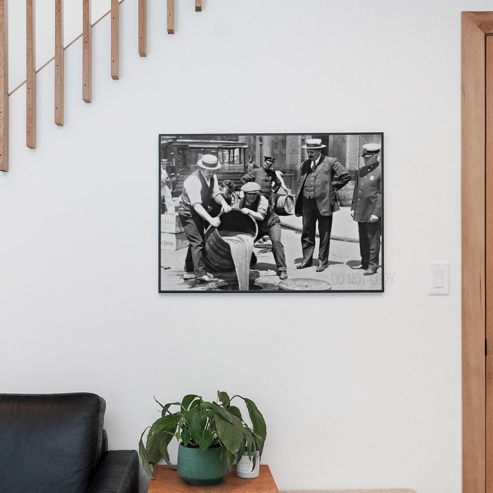 Prohibition - Dumping beer out 1920s Art Prints – Prints Limited